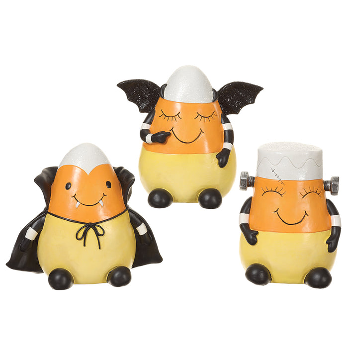 6.5" Set Of Halloween Candy Corn -Yellow/Orange (Pack of 2) - AFZ248-YE/OR