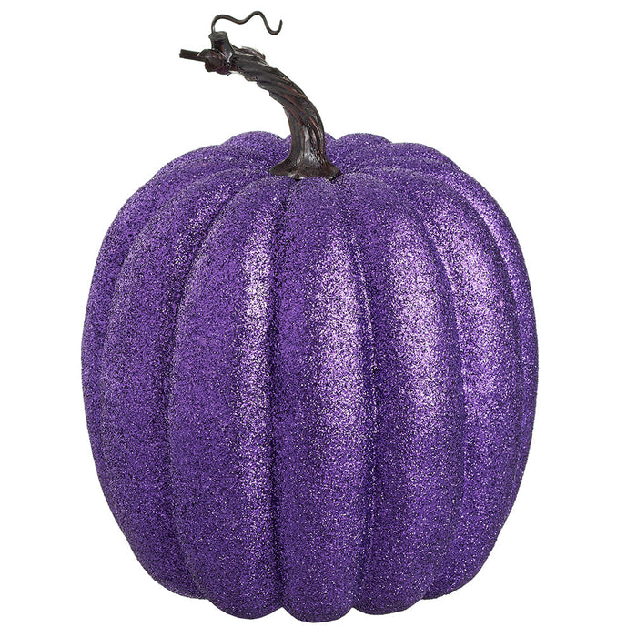 10"Hx6"W Glittered Halloween Pumpkin -Purple (Pack of 4) - AFZ252-PU