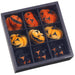 9"x9"x3" Boxed Halloween Pumpkins -Black/Orange (Pack of 6) - AFZ255-BK/OR