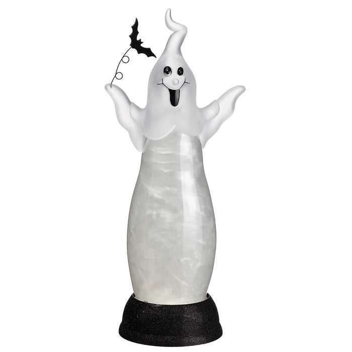 13.5" Battery Operated Halloween Ghost -White/Black (Pack of 2) - AFZ285-WH/BK
