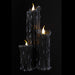 17.75" Battery Operated Halloween Faux Candles With Light -Black (Pack of 2) - AFZ383-BK