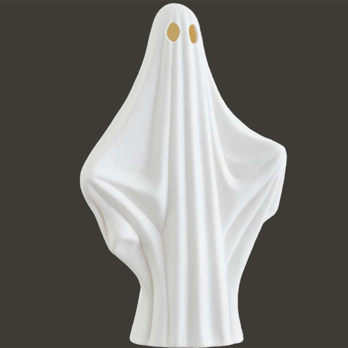 13.5" Battery Operated Halloween Ghost With Light -White (Pack of 2) - AFZ388-WH