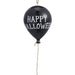8" Happy Halloween Balloon -Black/White (pack of 6) - AFZ407-BK/WH