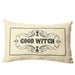 18"x12" Halloween Good Witch Pillow -Beige/Black (Pack of 8) - AFZ418-BE/BK