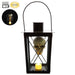 10" Battery Operated Halloween Skull Lantern With Light -Black/Beige (Pack of 4) - AFZ419-BK/BE
