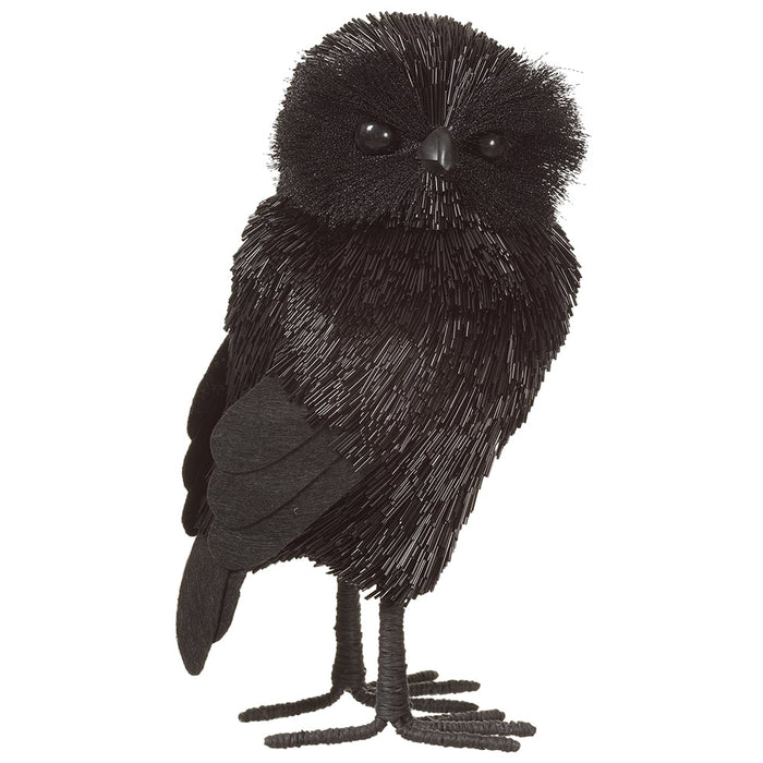 12" Halloween PVC Sisal Owl -Black (Pack of 4) - AFZ445-BK