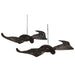 18.5" Set Of Halloween Hanging Bats -Black - AFZ451-BK