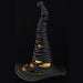 17" Battery Operated Halloween Witch's Hat With Light -Black - AFZ512-BK