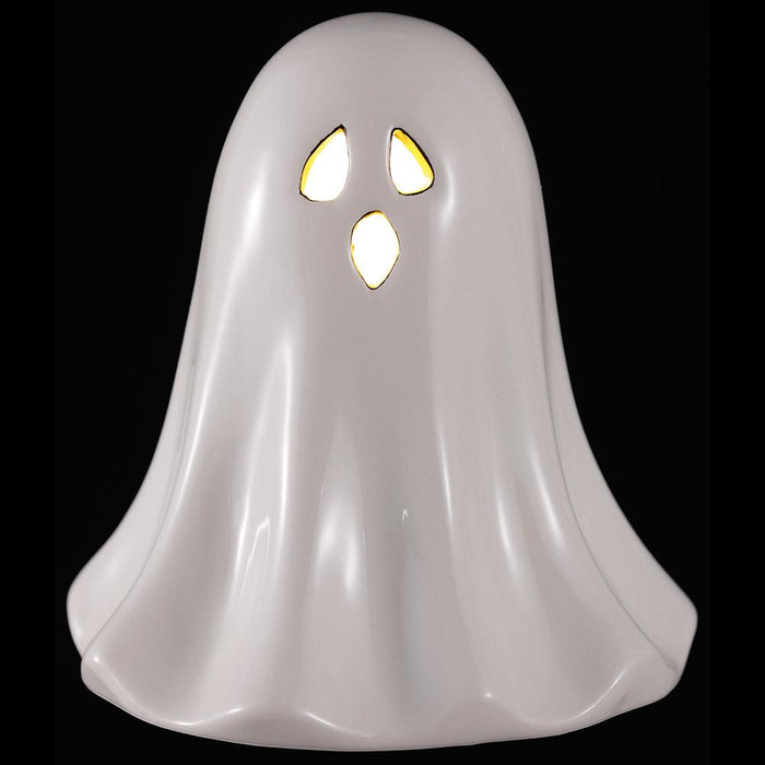 4.5" Battery Operated Halloween Ghost With Light -White - AFZ515-WH