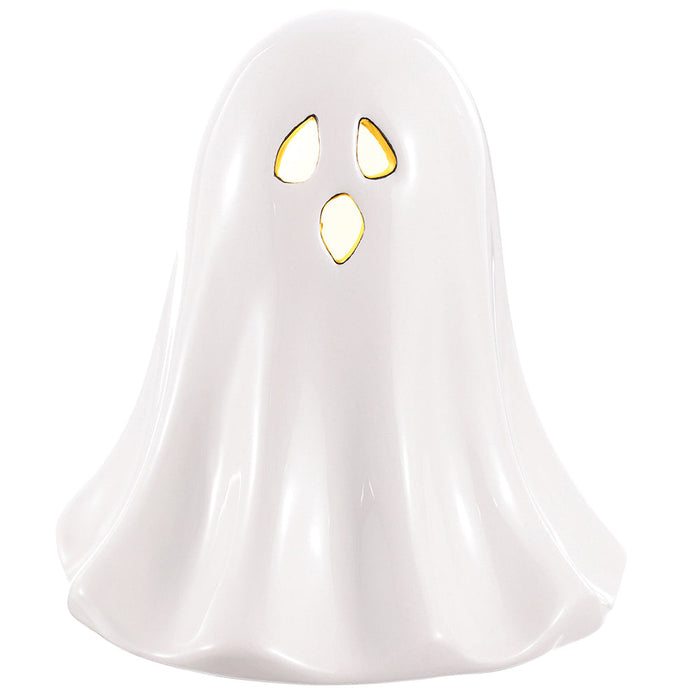 4.5" Battery Operated Halloween Ghost With Light -White - AFZ515-WH
