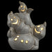 6.5" Battery Operated Halloween Boo Ghost -Antique Cream (Pack of 4) - AFZ533-CR/AT