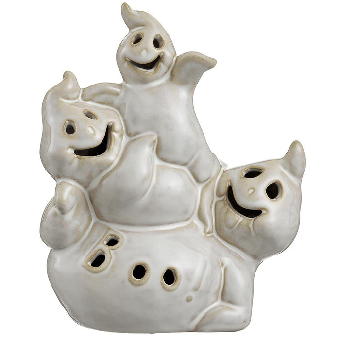 6.5" Battery Operated Halloween Boo Ghost -Antique Cream (Pack of 4) - AFZ533-CR/AT
