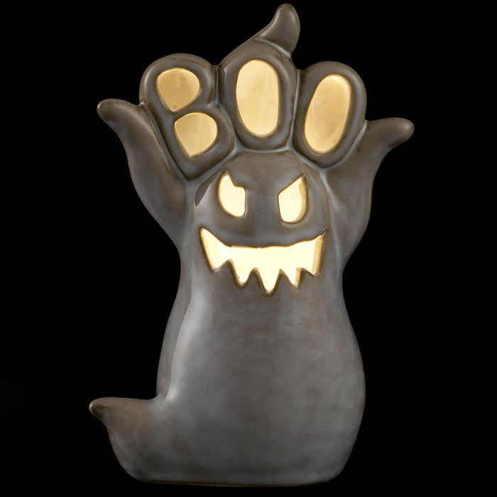 6" Battery Operated Halloween Boo Ghost -Antique Cream (Pack of 6) - AFZ535-CR/AT