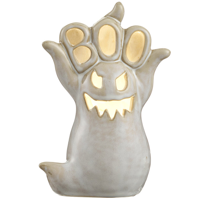 6" Battery Operated Halloween Boo Ghost -Antique Cream (Pack of 6) - AFZ535-CR/AT