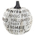6.75"Hx6"W Haunted Halloween Pumpkin -White/Black (Pack of 4) - AFZ553-WH/BK
