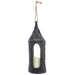 14.5" Battery Operated Halloween Lantern With LED-Light -Black (Pack of 2) - AFZ559-BK