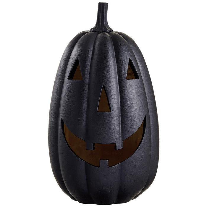 14" Battery Operated Halloween Jack-O-Lantern Pumpkin -Black (Pack of 2) - AFZ780-BK
