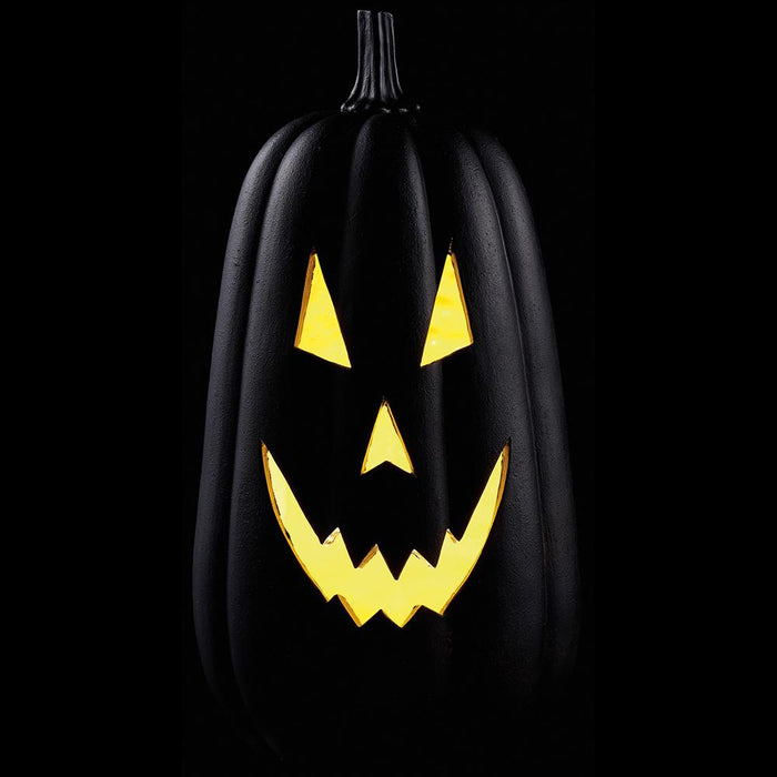 17" Battery Operated Halloween Jack-O-Lantern Pumpkin -Black (Pack of 2) - AFZ781-BK