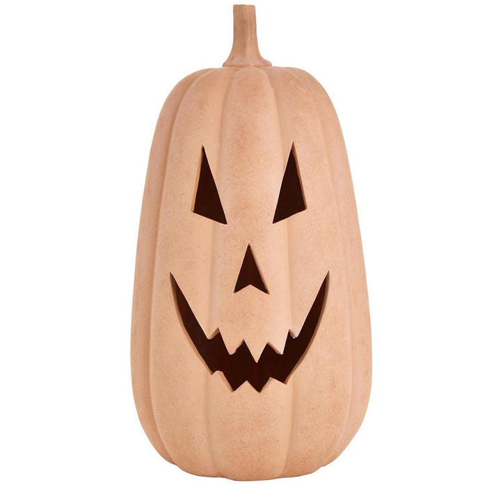 17" Battery Operated Halloween Jack-O-Lantern Pumpkin -Terracotta (pack of 2) - AFZ781-TC
