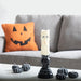 16.5" Halloween Jack-O-Lantern Pillow -Orange (Pack of 8) - AFZ817-OR/BK