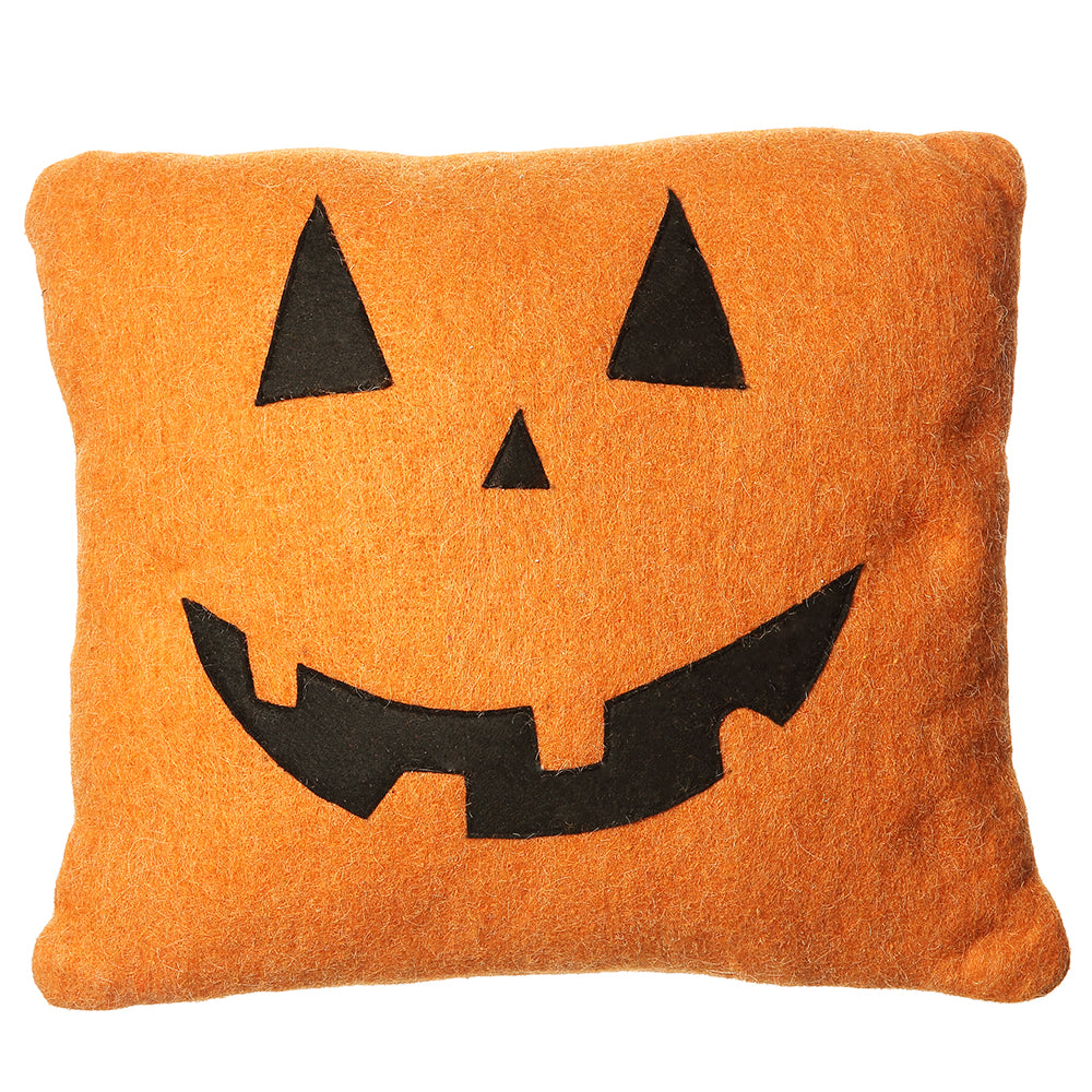 16.5" Halloween Jack-O-Lantern Pillow -Orange (pack of 8) - AFZ817-OR/BK