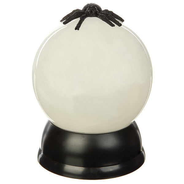 6" Battery Operated Halloween Spider Globe With Light -White/Black (Pack of 6) - AFZ871-WH/BK