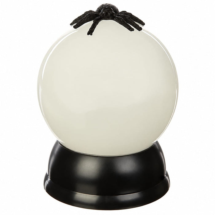 6" Battery Operated Halloween Spider Globe With Light -White/Black (Pack of 6) - AFZ871-WH/BK