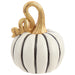 5.5" Artificial Halloween Pumpkin -White/Black (Pack of 4) - AFZ981-WH/BK