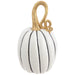 14" Artificial Halloween Pumpkin -White/Black (Pack of 2) - AFZ983-WH/BK