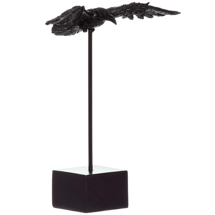 24.2" Artificial Halloween Tabletop Crow -Black - AFZ986-BK