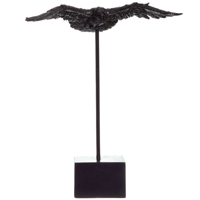 24.2" Artificial Halloween Tabletop Crow -Black - AFZ986-BK