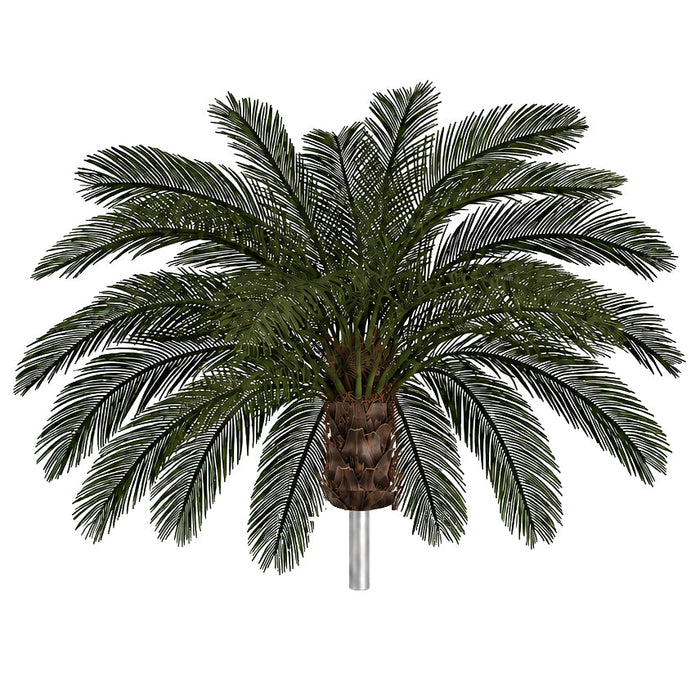 4' Custom-Made Outdoor UV-Proof Large Artificial Sago Cycas Palm Tree -36 Fronds -Green - AP-82504