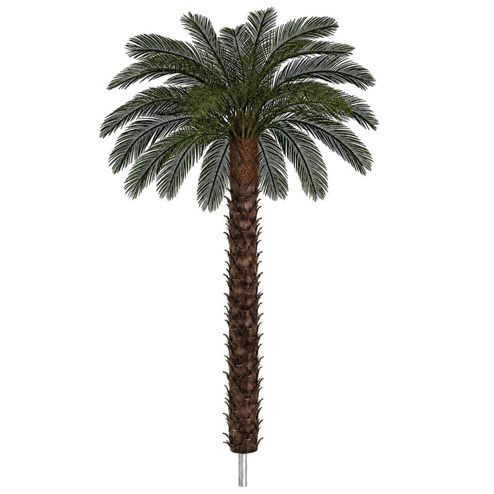 10' Custom-Made Outdoor UV-Proof Large Artificial Sago Cycas Palm Tree -36 Fronds -Green - AP-82510