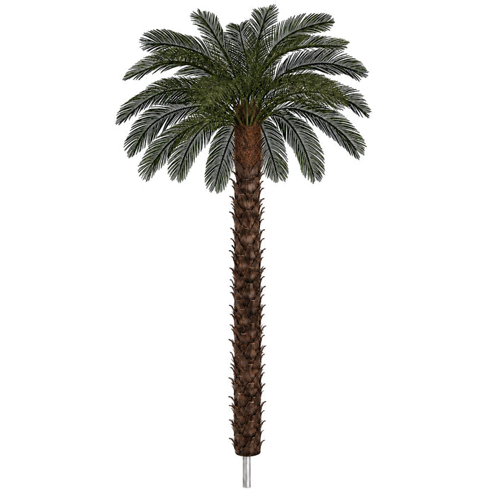 11' Custom-Made Outdoor UV-Proof Large Artificial Sago Cycas Palm Tree -36 Fronds -Green - AP-82511