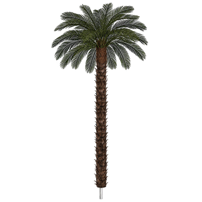 12' Custom-Made Outdoor UV-Proof Large Artificial Sago Cycas Palm Tree -36 Fronds -Green - AP-82512