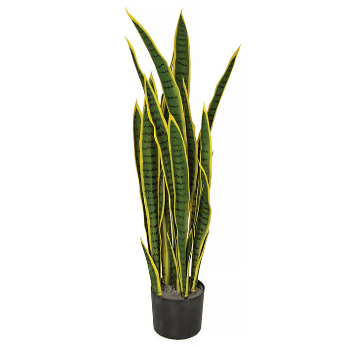 37" IFR Sansevieria Snake Artificial Plant w/Pot -Green/Yellow - AR162160