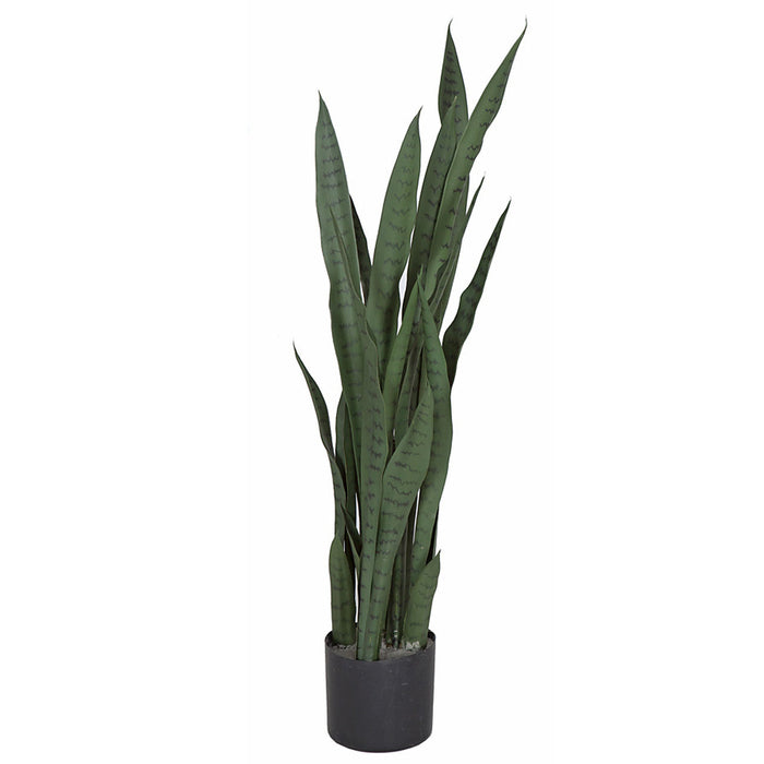 artificial sansevieria snake plant 37" UV-Resistant Outdoor Artificial Sansevieria Snake Plant w/Pot -Green — Silks Are Forever