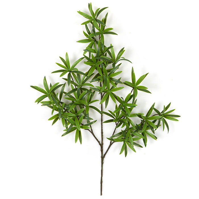 25" IFR Artificial Podocarpus Branch Stem -Green (Pack of 6) - AR-176000