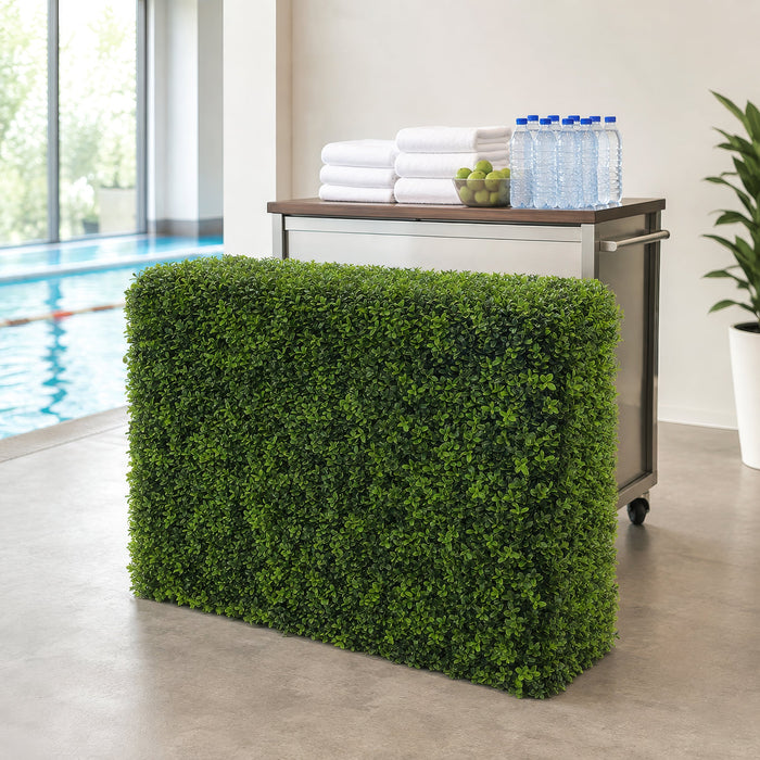 30"Hx36"W"x12"D IFR Boxwood Artificial Topiary Hedge -2 Tone Green - AR-200670