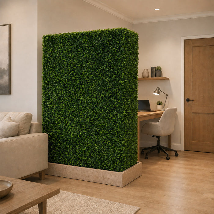 72"Hx48"W"x16"D IFR Boxwood Artificial Topiary Hedge -2 Tone Green - AR200680