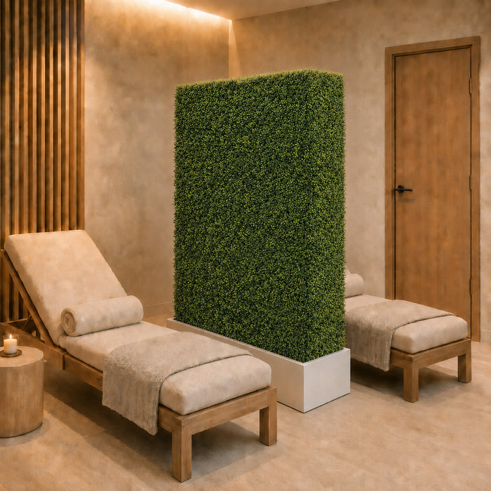 72"Hx48"W"x16"D IFR Boxwood Artificial Topiary Hedge -2 Tone Green - AR200680