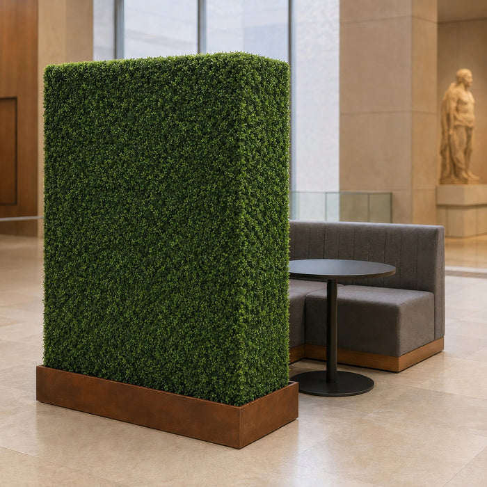 72"Hx48"W"x16"D IFR Boxwood Artificial Topiary Hedge -2 Tone Green - AR200680