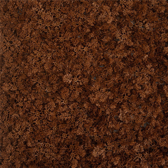 40"x40"x1.5" Outdoor UV-Resistant IFR Artificial Reindeer Moss Mat -Brown/Burgundy (Pack of 2) - AUR-240706