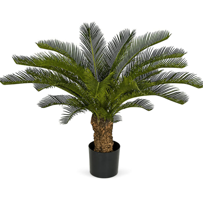 30" Outdoor UV-Resistant Artificial Cycas Palm Plant w/Pot -Green - AUV102060