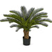 30" Outdoor UV-Resistant Artificial Cycas Palm Plant w/Pot -Green - AUV102060