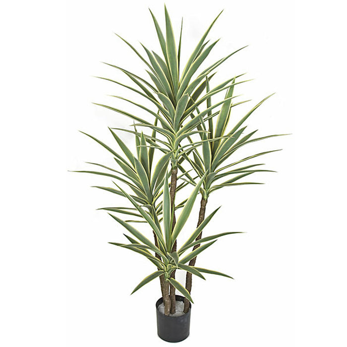 5' UV-Resistant Outdoor Artificial Dracaena Tree w/Pot -Green/Yellow - AUV102100