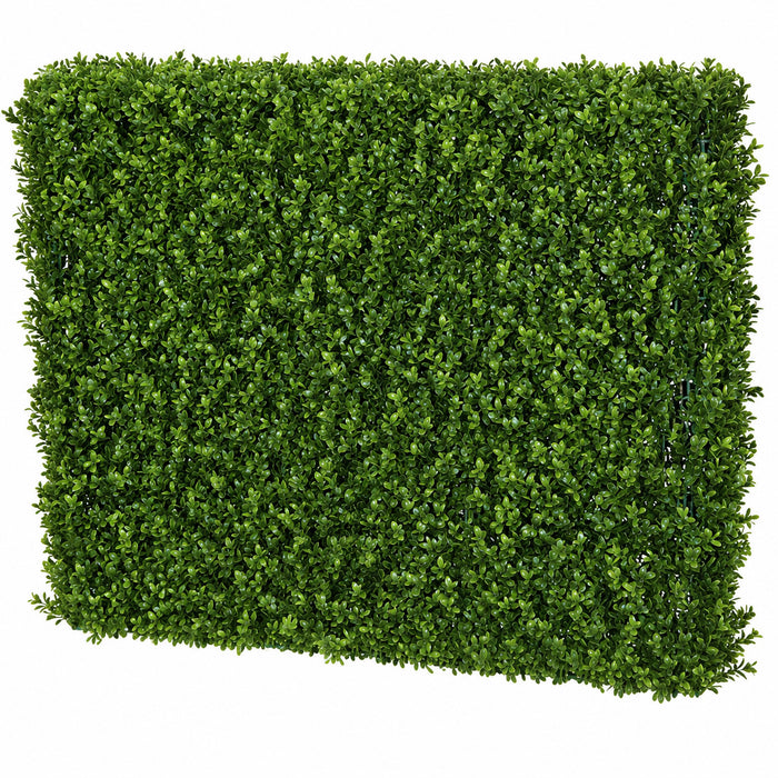 32"Hx37"Wx8"D Outdoor UV-Resistant Artificial Boxwood Topiary Hedge -2 Tone Green - AUV102140