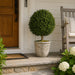 24" Outdoor UV-Resistant Artificial Boxwood Ball-Shaped Topiary w/Pot -Green - AUV102610