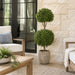 4' Outdoor UV-Resistant Artificial Boxwood Double Ball-Shaped Topiary w/Pot -Green - AUV102770