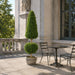 6' Outdoor UV-Resistant Artificial Boxwood Ball & Cone-Shaped Topiary w/Pot -2 Tone Green - AUV102790